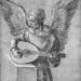 Winged Man, in Idealistic Clothing, Playing a Lute